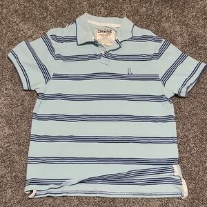 Daniel Cremieux Kids Light Blue Polo with Navy Stripes
